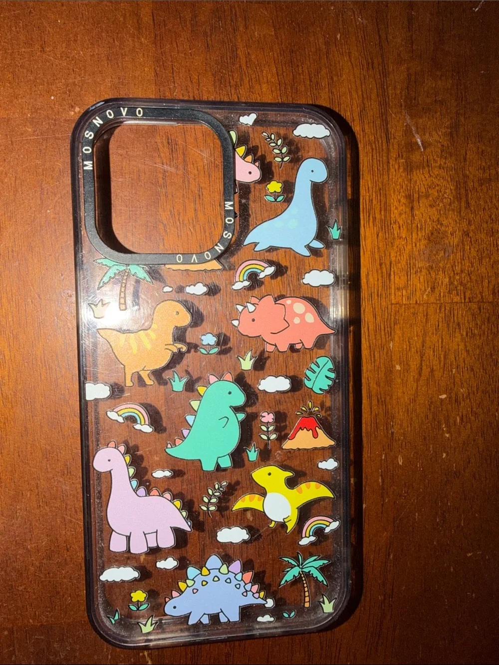 Apple iPhone 14 ProMax - MOSNOVO Cute Dinosaur & Floral iPhone Case